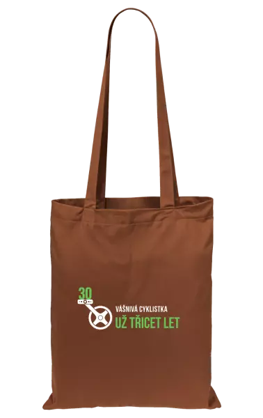 Látková taška Vášnivá cyklistka už x let