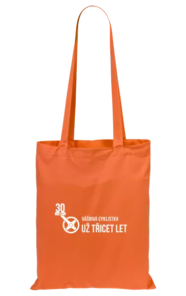 Látková taška Vášnivá cyklistka už x let