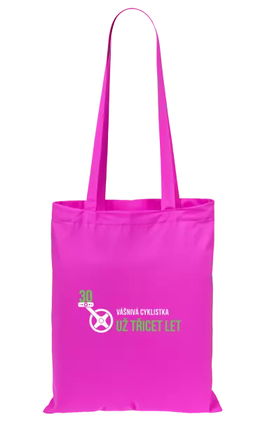 Látková taška Vášnivá cyklistka už x let
