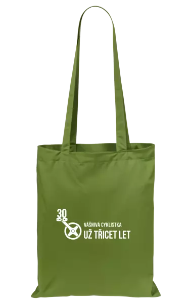 Látková taška Vášnivá cyklistka už x let