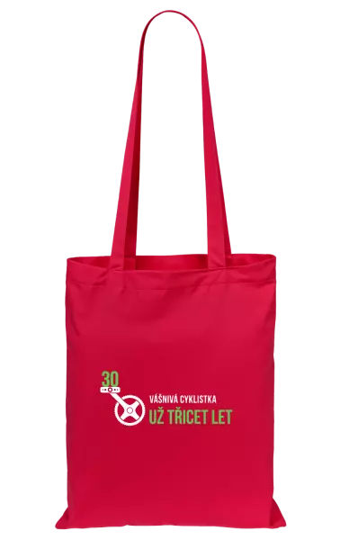 Látková taška Vášnivá cyklistka už x let