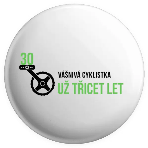Placka Vášnivá cyklistka už x let