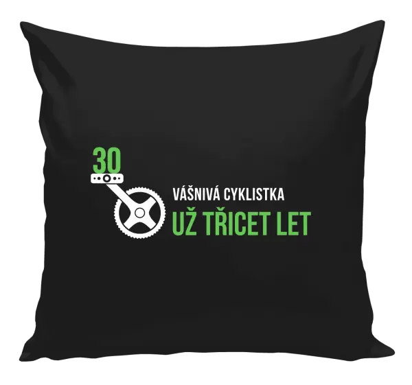 Polštář Vášnivá cyklistka už x let