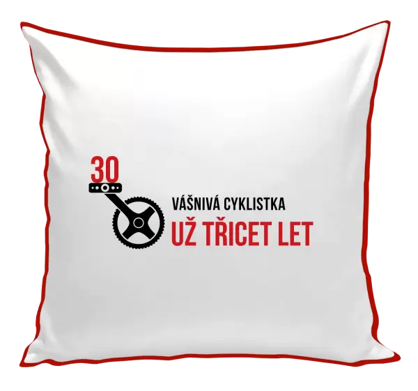 Polštář Vášnivá cyklistka už x let