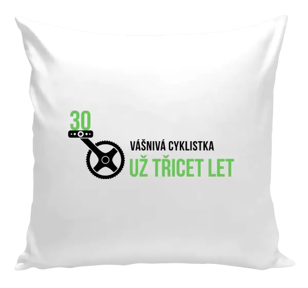 Polštář Vášnivá cyklistka už x let