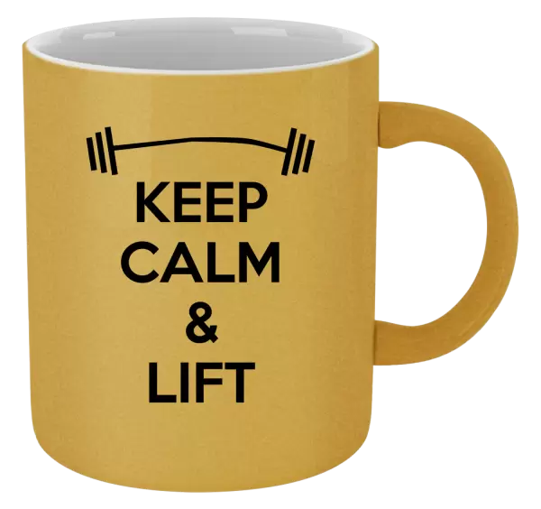 Metalický hrnek Keep calm and lift