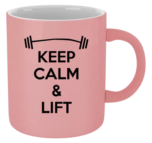 Metalický hrnek Keep calm and lift