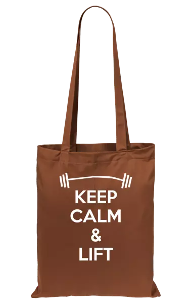 Látková taška Keep calm and lift