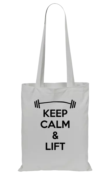 Látková taška Keep calm and lift