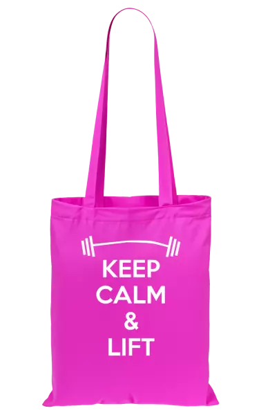 Látková taška Keep calm and lift