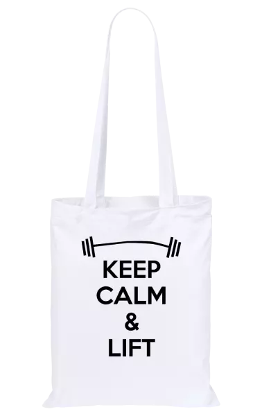 Látková taška Keep calm and lift