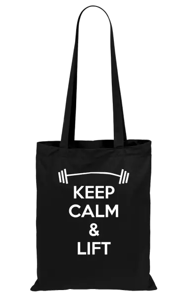Látková taška Keep calm and lift