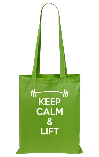 Látková taška Keep calm and lift