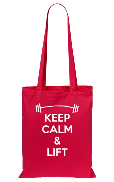 Látková taška Keep calm and lift