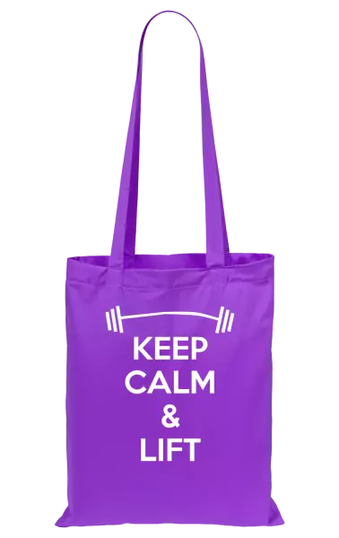 Látková taška Keep calm and lift
