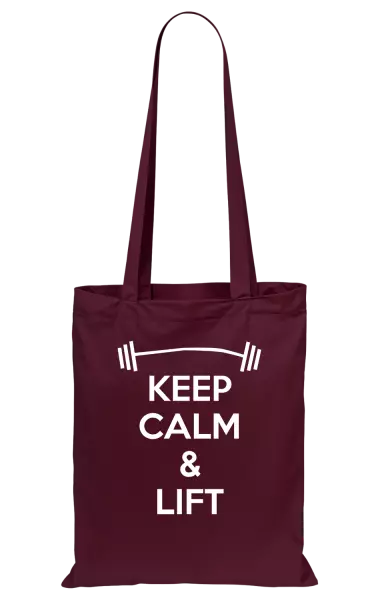 Látková taška Keep calm and lift