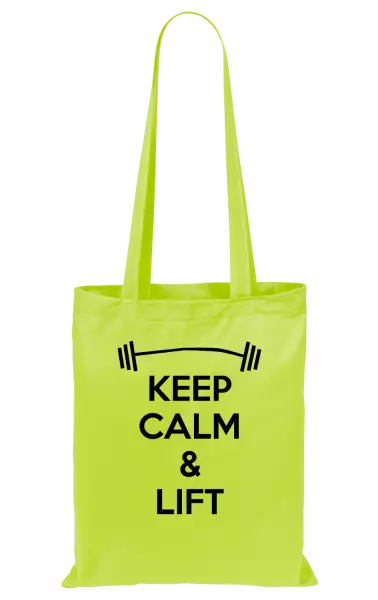 Látková taška Keep calm and lift