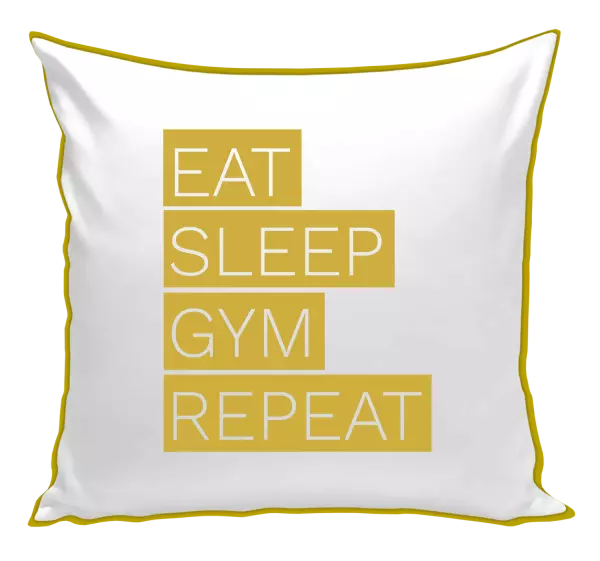 Polštář Eat, Sleep, Gym, Repeat