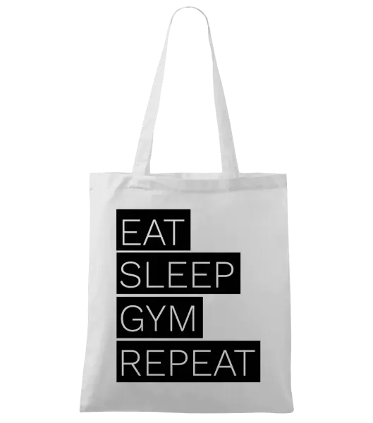 Látková taška Eat, Sleep, Gym, Repeat