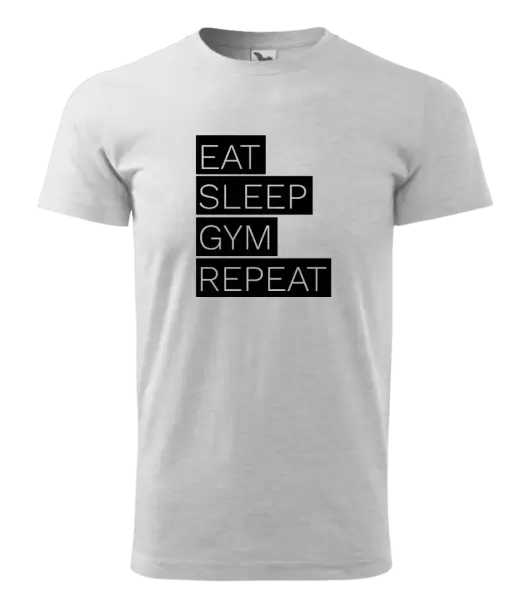 Pánské tričko Eat, Sleep, Gym, Repeat