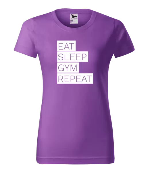 Dámské tričko Eat, Sleep, Gym, Repeat