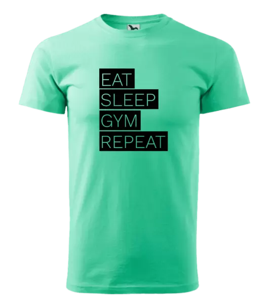 Pánské tričko Eat, Sleep, Gym, Repeat