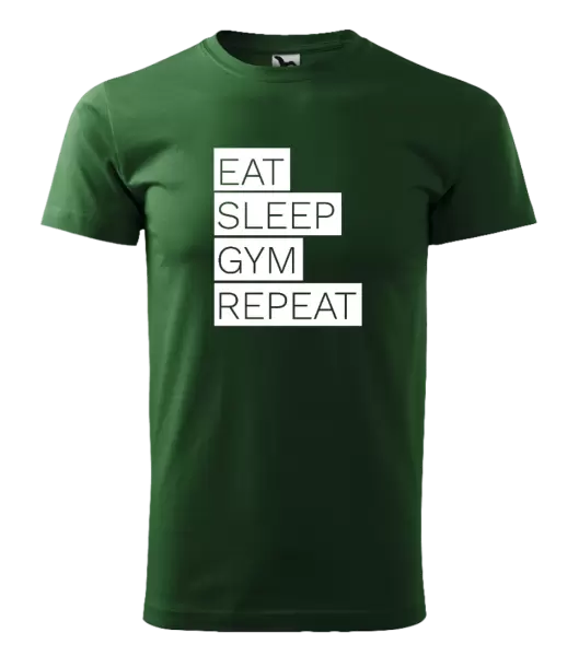 Pánské tričko Eat, Sleep, Gym, Repeat