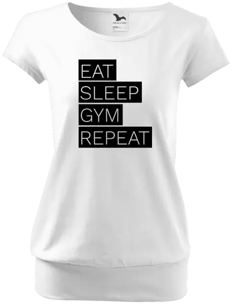 Dámské tričko Eat, Sleep, Gym, Repeat