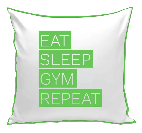 Vankúš Eat, Sleep, Gym, Repeat