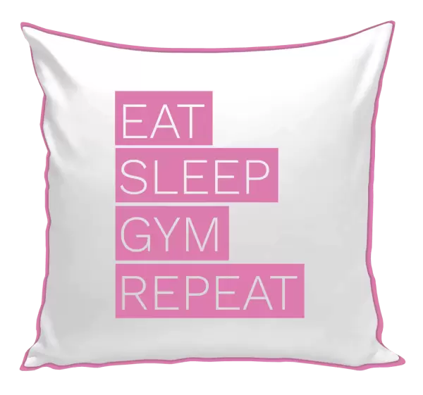Polštář Eat, Sleep, Gym, Repeat