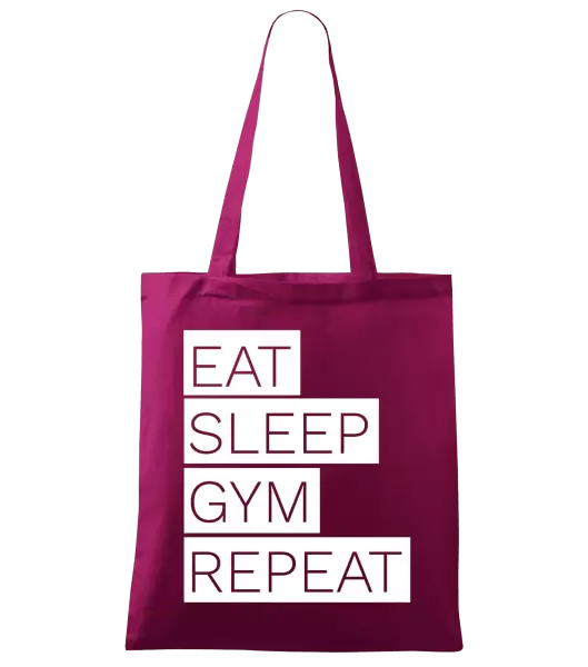 Látková taška Eat, Sleep, Gym, Repeat