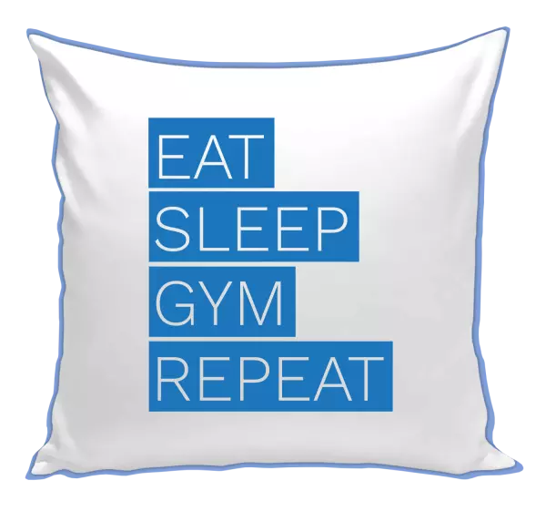 Polštář Eat, Sleep, Gym, Repeat
