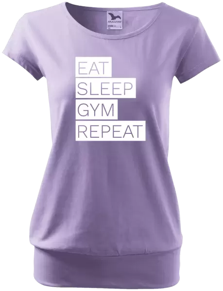 Dámské tričko Eat, Sleep, Gym, Repeat