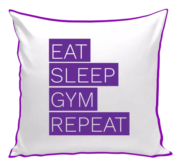 Vankúš Eat, Sleep, Gym, Repeat