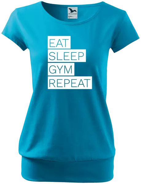 Dámské tričko Eat, Sleep, Gym, Repeat