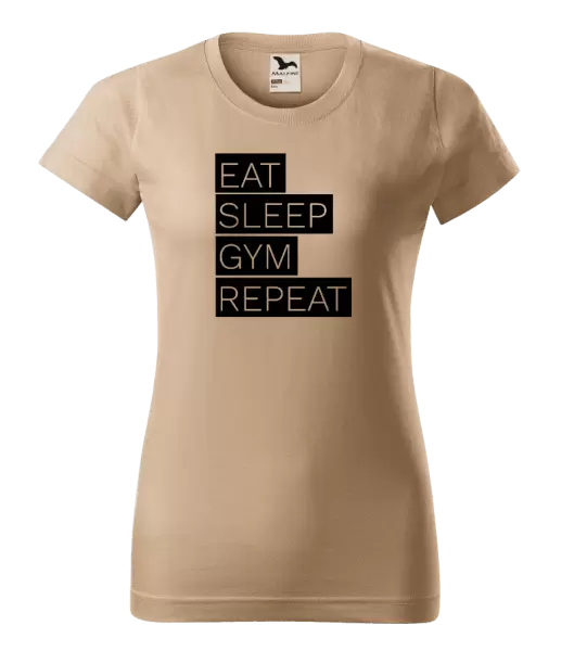 Dámské tričko Eat, Sleep, Gym, Repeat
