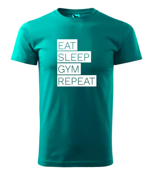Pánské tričko Eat, Sleep, Gym, Repeat