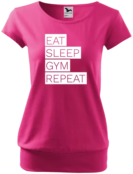 Dámské tričko Eat, Sleep, Gym, Repeat