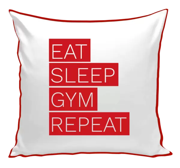 Polštář Eat, Sleep, Gym, Repeat