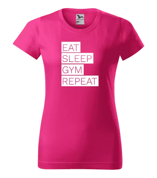 Dámské tričko Eat, Sleep, Gym, Repeat