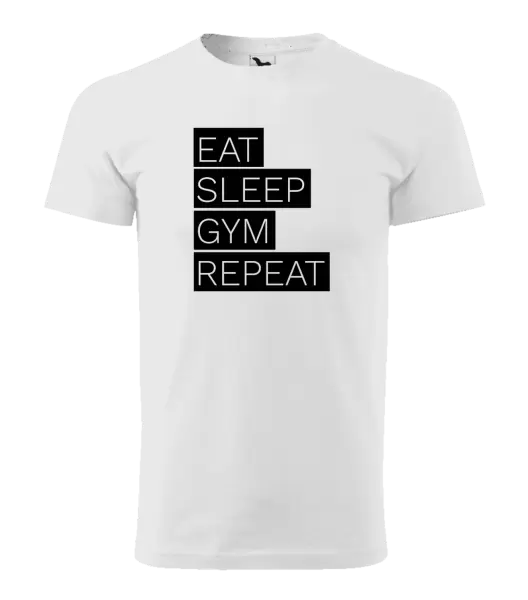 Pánske tričko Eat, Sleep, Gym, Repeat
