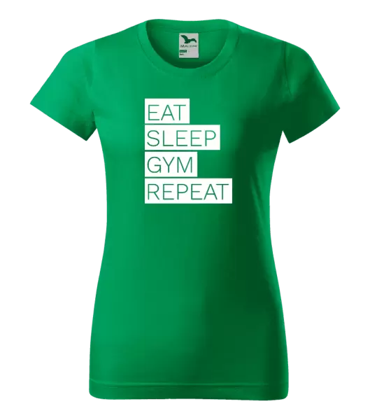 Dámské tričko Eat, Sleep, Gym, Repeat