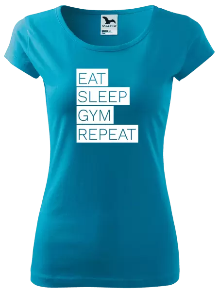 Dámské tričko Eat, Sleep, Gym, Repeat
