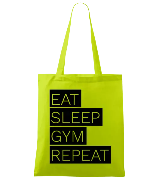 Látková taška Eat, Sleep, Gym, Repeat