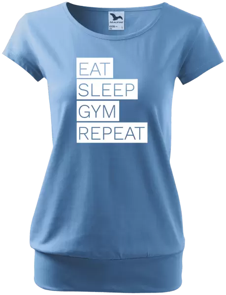 Dámské tričko Eat, Sleep, Gym, Repeat