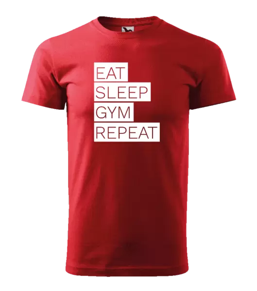Pánské tričko Eat, Sleep, Gym, Repeat