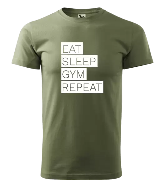 Pánske tričko Eat, Sleep, Gym, Repeat