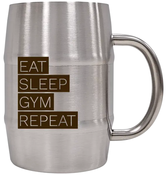 Nerezový chladicí půllitr Eat, Sleep, Gym, Repeat