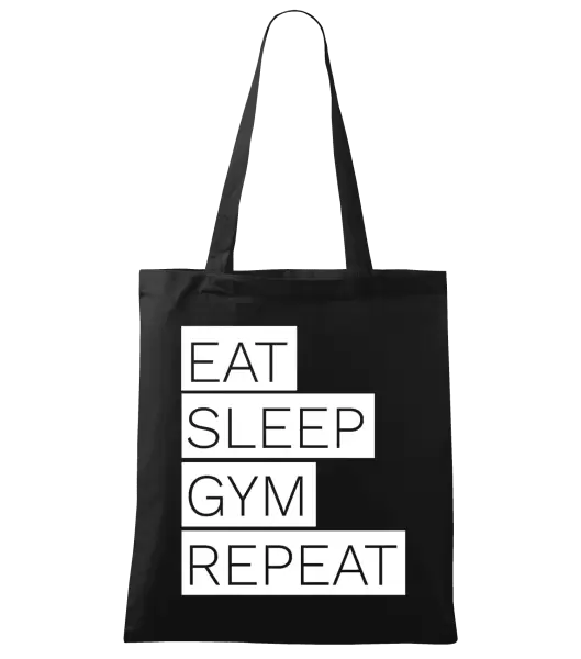 Látková taška Eat, Sleep, Gym, Repeat