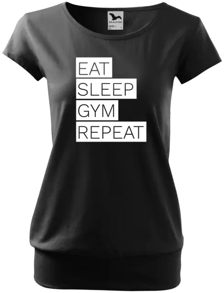 Dámské tričko Eat, Sleep, Gym, Repeat